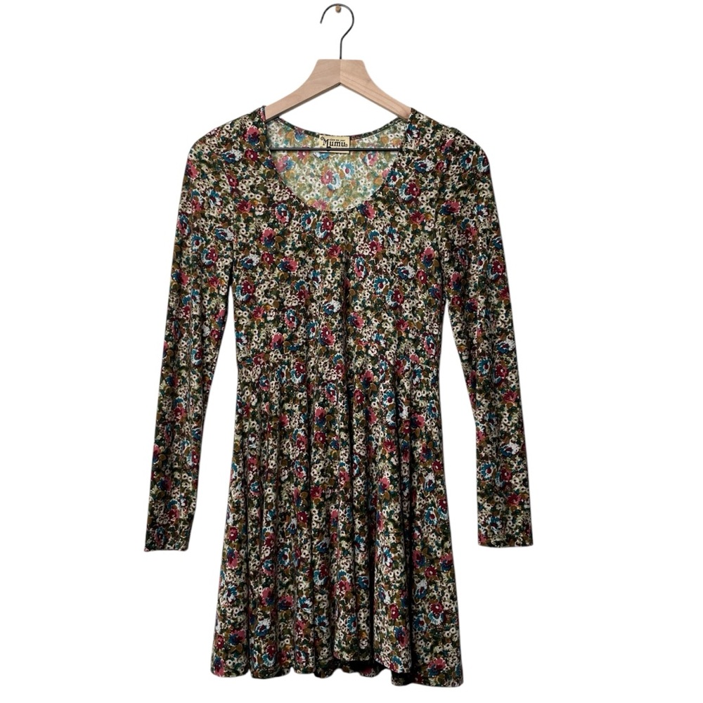 Show Me Your Mumu Stevie Babydoll Flower Cider Long Sleeve Dress Boho
